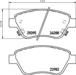 Jogo de 4 pastilhas de travão BREMBO ref. P 59 081