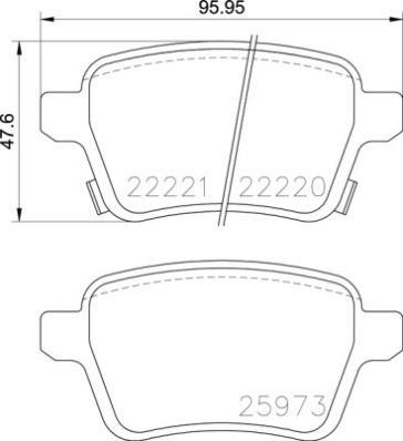Jeu de 4 plaquettes de frein BREMBO ref. P 59 086