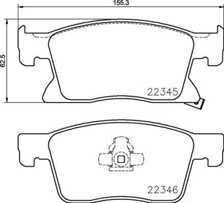 Jogo de 4 pastilhas de travão BREMBO ref. P 59 091