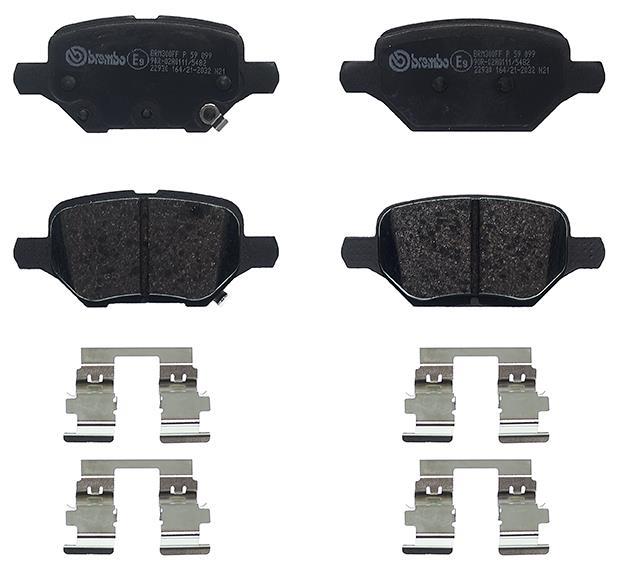 Jeu de 4 plaquettes de frein BREMBO ref. P 59 099