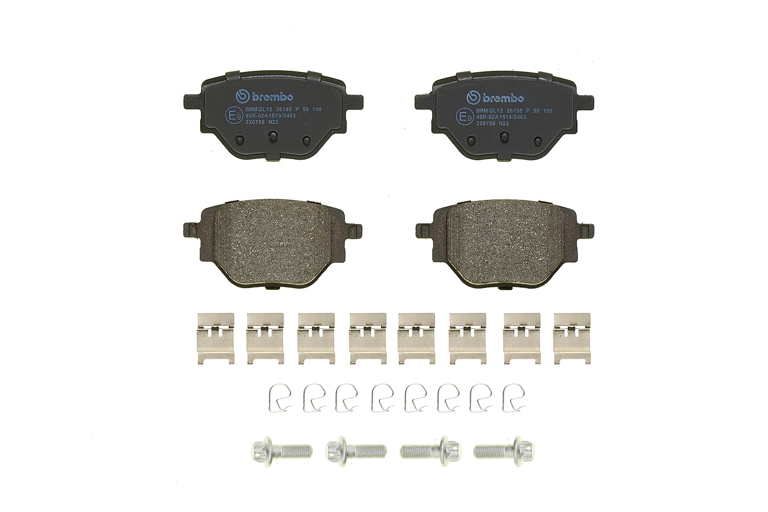Jeu de 4 plaquettes de frein BREMBO ref. P 59 100