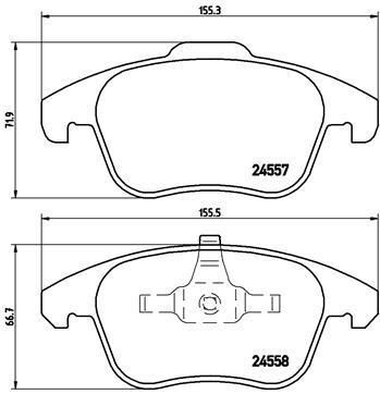 Jeu de 4 plaquettes de frein BREMBO ref. P 61 086