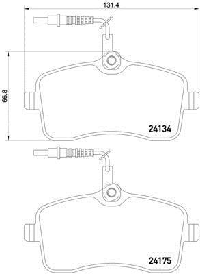 Jogo de 4 pastilhas de travão BREMBO ref. P 61 109
