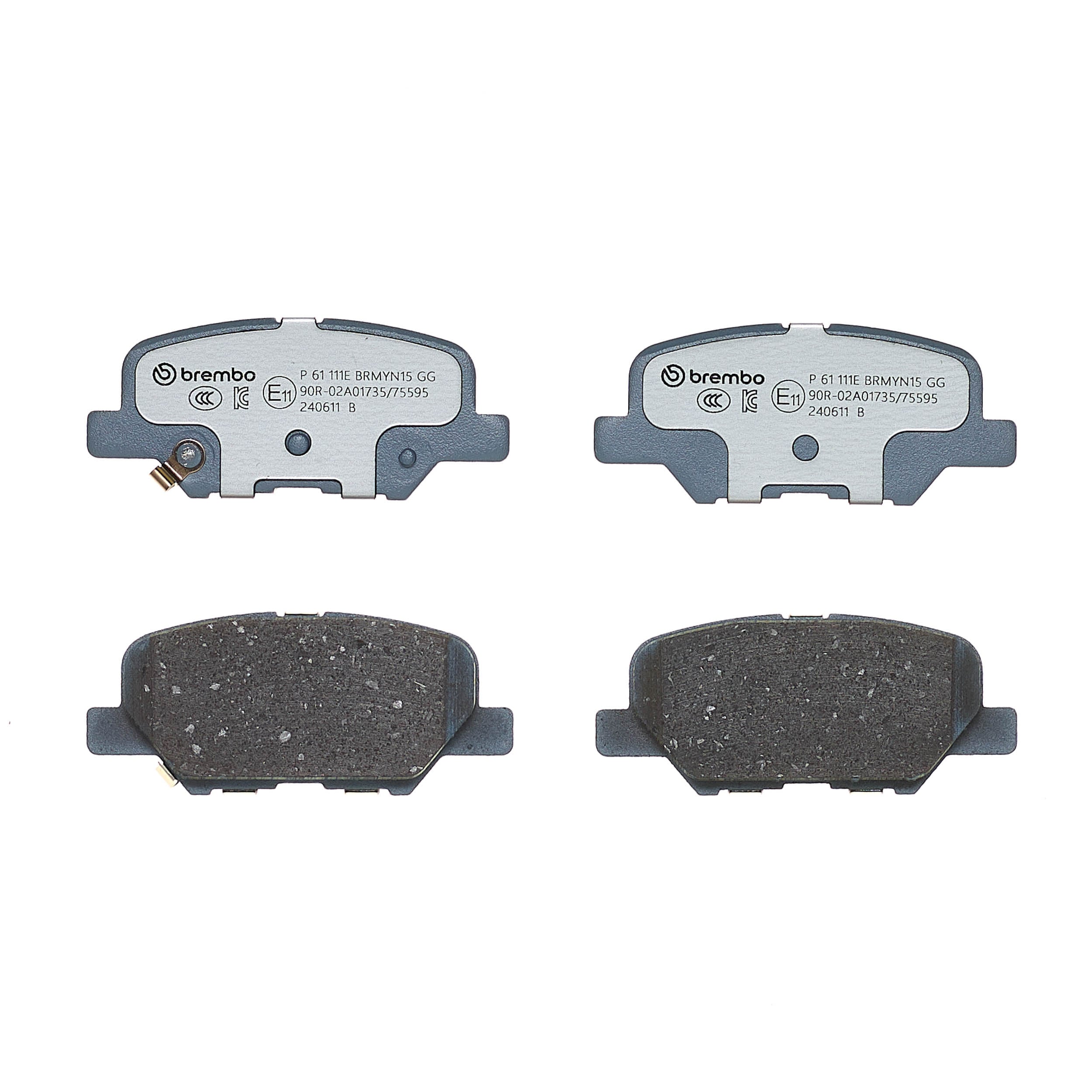 Jeu de 4 plaquettes de frein BREMBO ref. P 61 111E