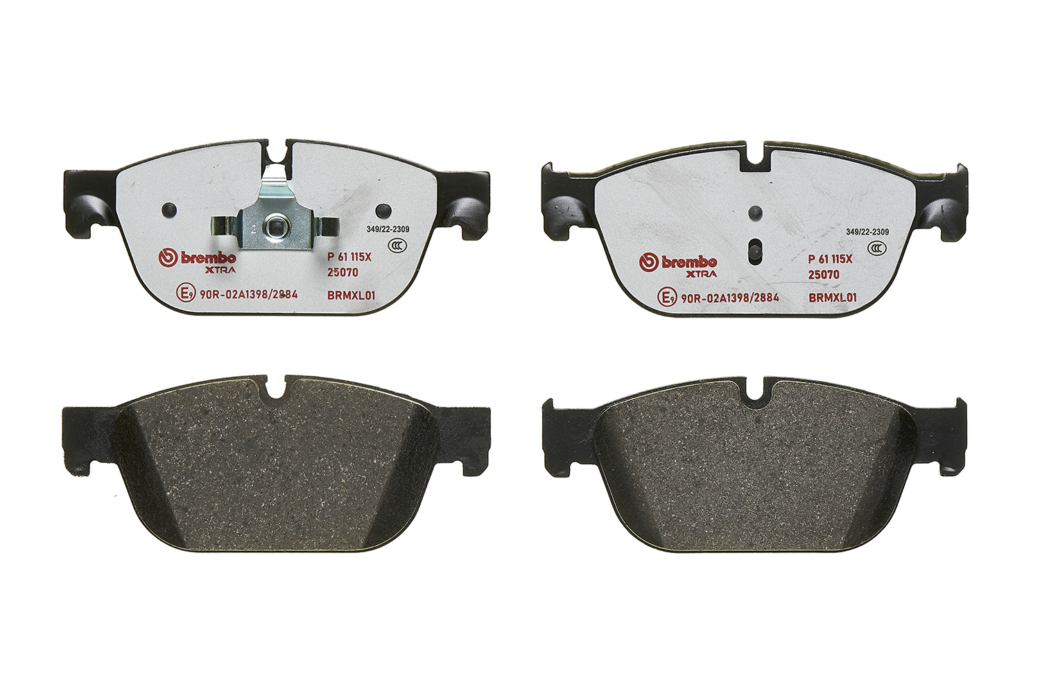 Jeu de 4 plaquettes de frein BREMBO ref. P 61 115X
