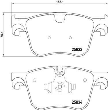 Jogo de 4 pastilhas de travão BREMBO ref. P 61 123