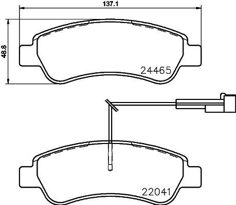 Jeu de 4 plaquettes de frein BREMBO ref. P 61 125