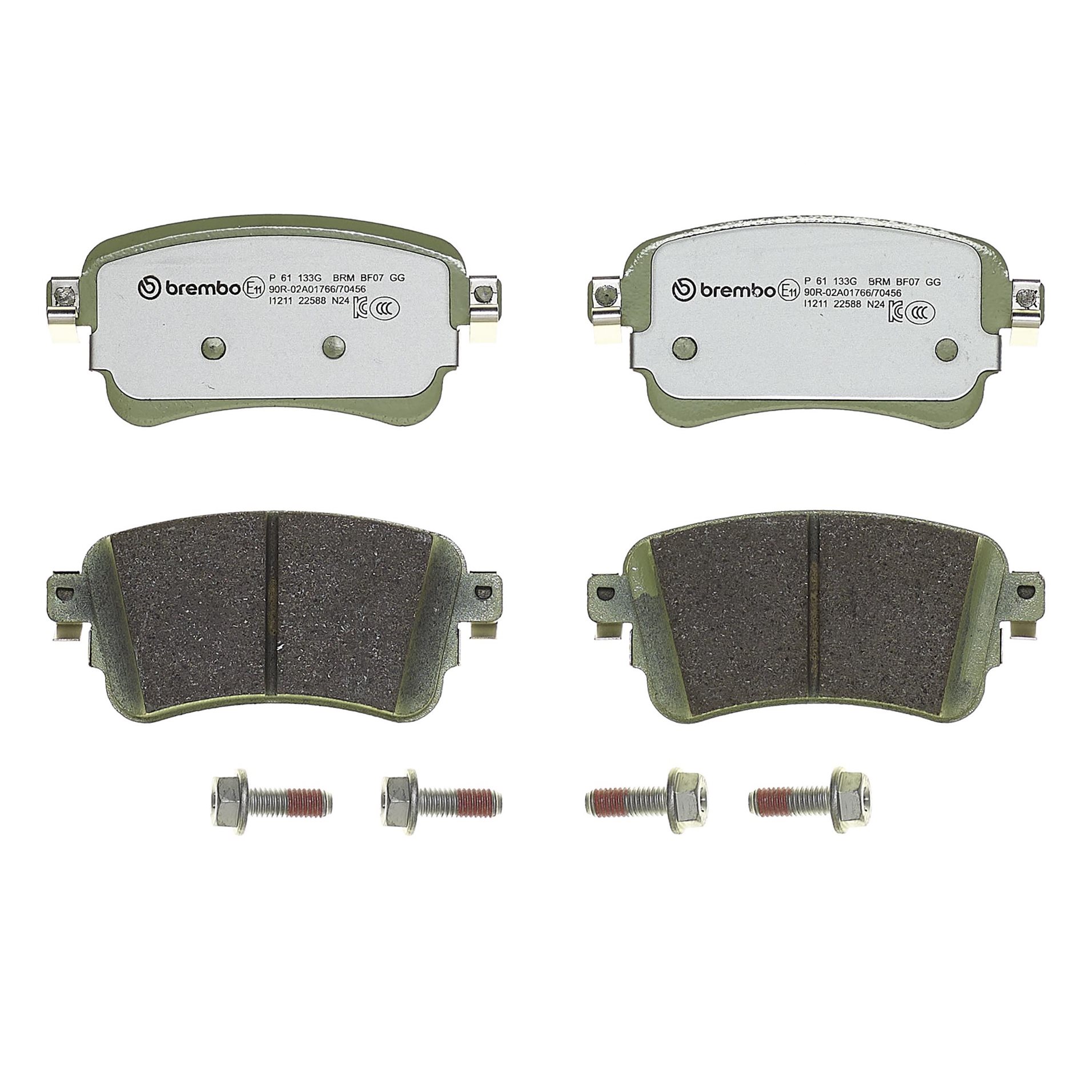 Jogo de 4 pastilhas de travão BREMBO ref. P 61 133G