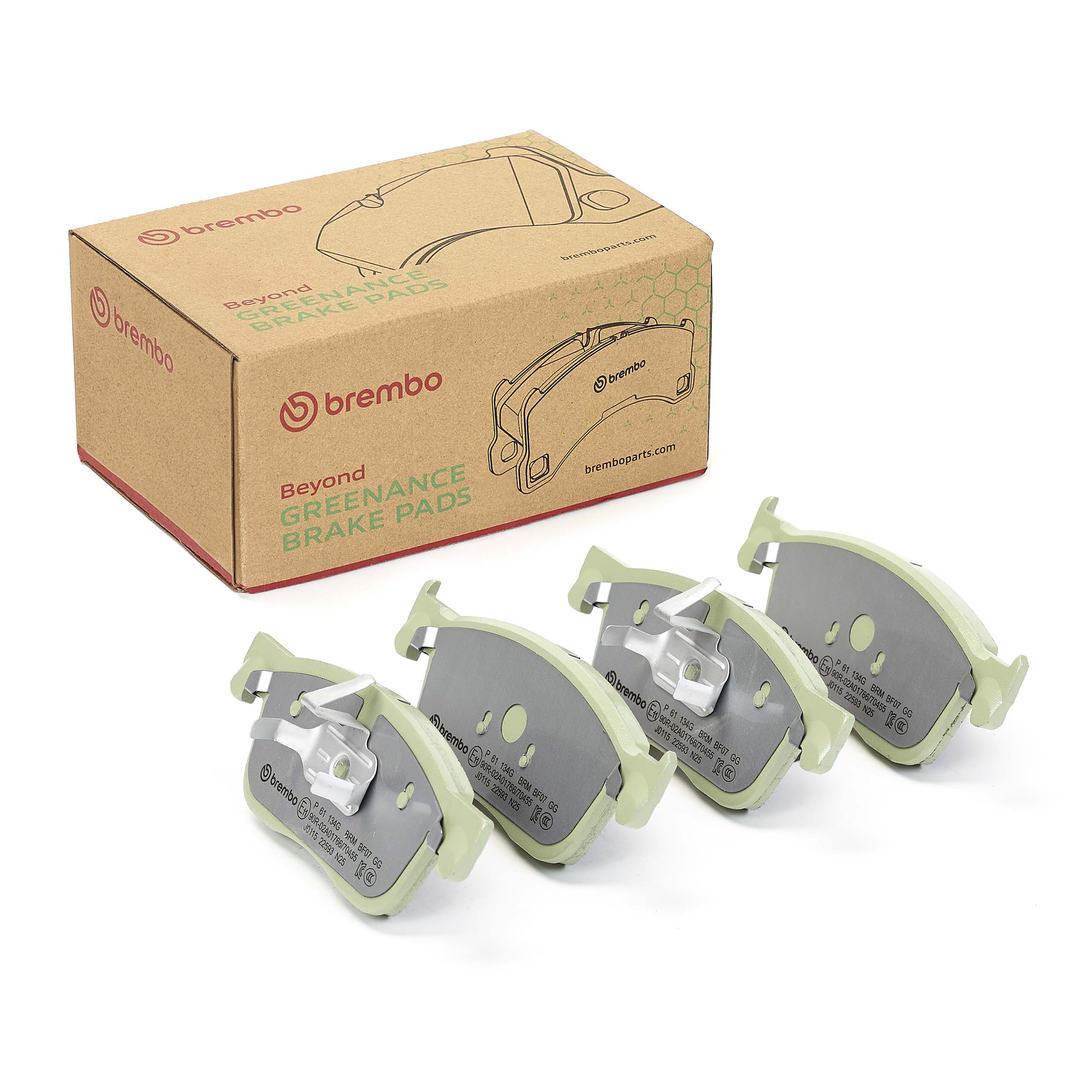 Jeu de 4 plaquettes de frein BREMBO ref. P 61 134G
