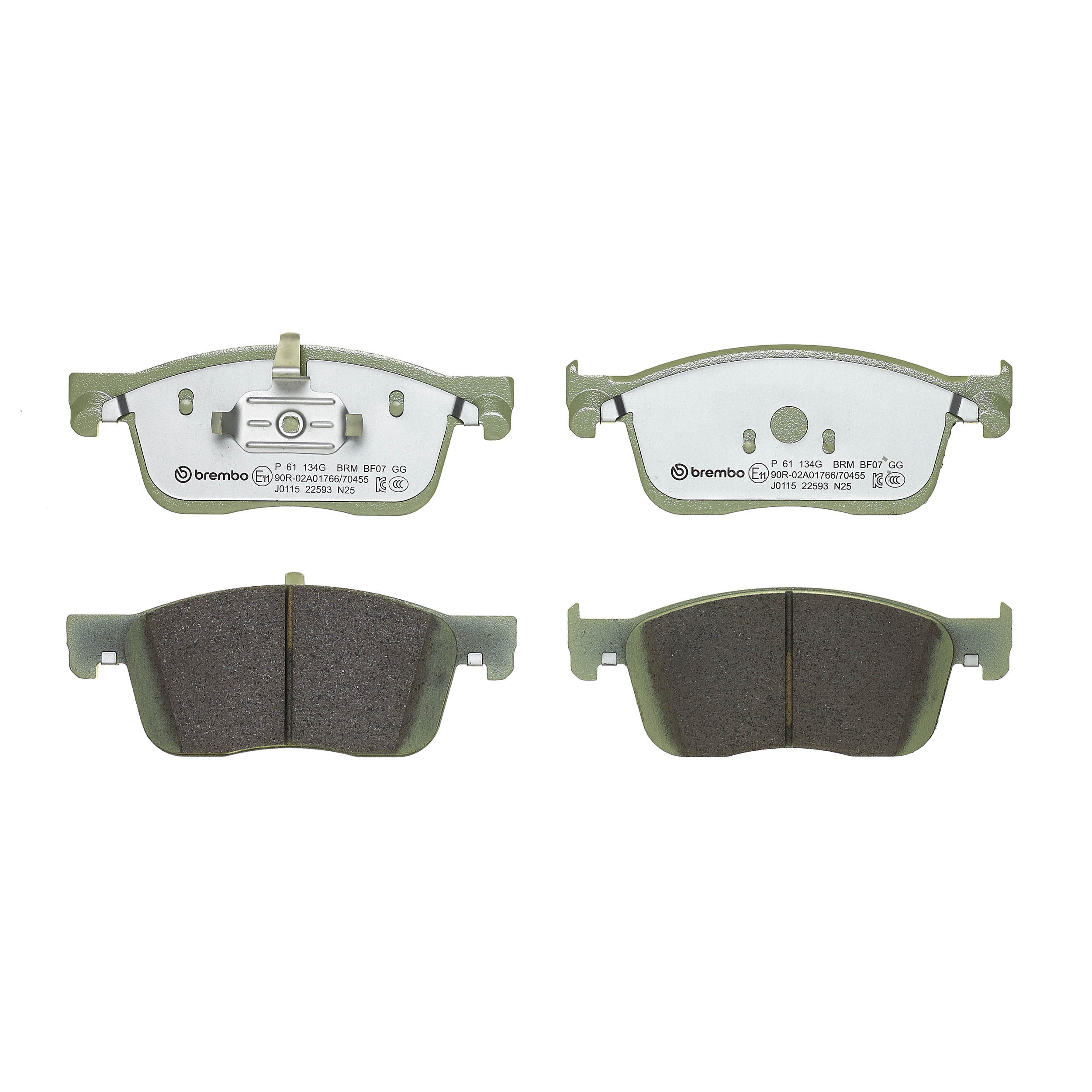 Jeu de 4 plaquettes de frein BREMBO ref. P 61 134G