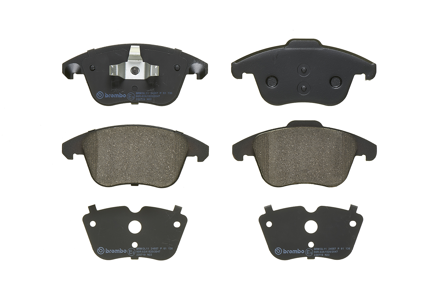 Jeu de 4 plaquettes de frein BREMBO P 61 136