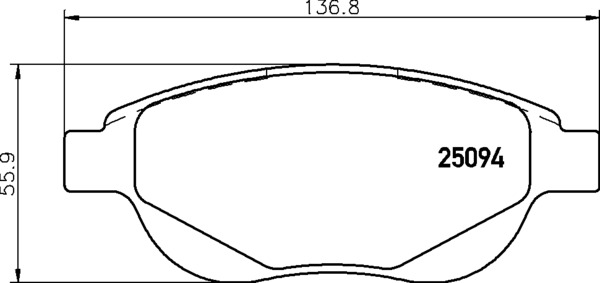 Jogo de 4 pastilhas de travão BREMBO ref. P 61 137