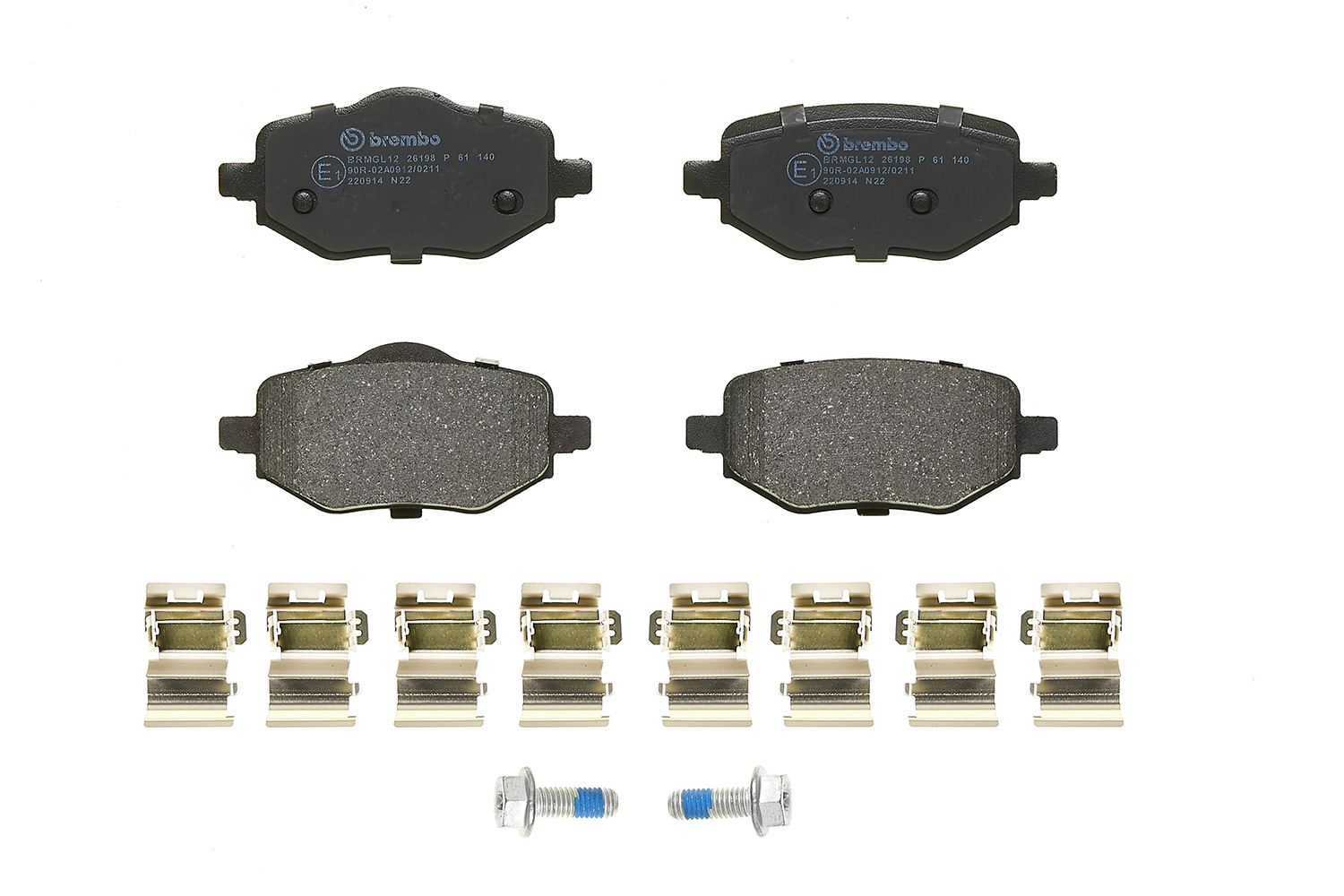 Jeu de 4 plaquettes de frein BREMBO ref. P 61 140