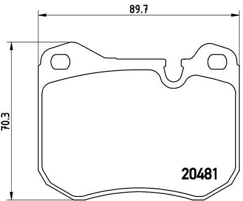 Jogo de 4 pastilhas de travão BREMBO ref. P 65 002
