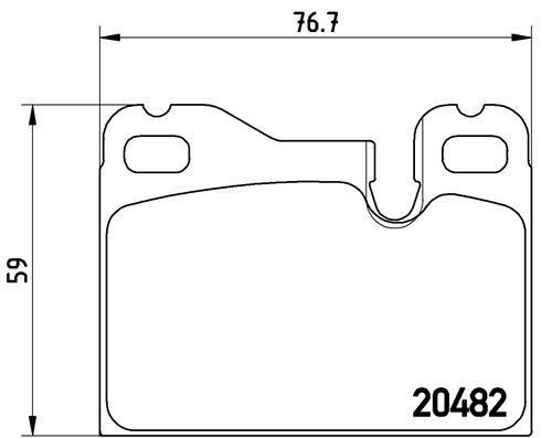 Jeu de 4 plaquettes de frein BREMBO ref. P 65 003