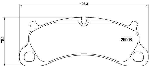 Jogo de 4 pastilhas de travão BREMBO ref. P 65 025