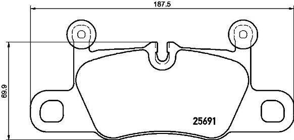 Jogo de 4 pastilhas de travão BREMBO ref. P 65 031