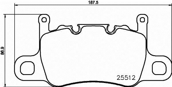 Jeu de 4 plaquettes de frein BREMBO ref. P 65 037