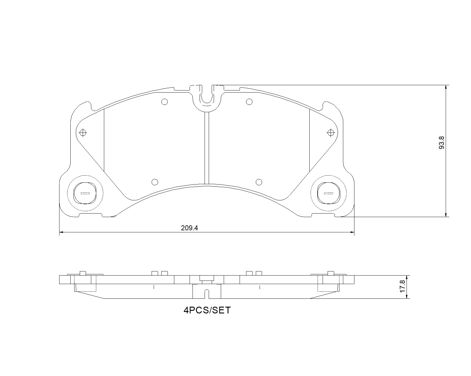Jogo de 4 pastilhas de travão BREMBO ref. P 65 046