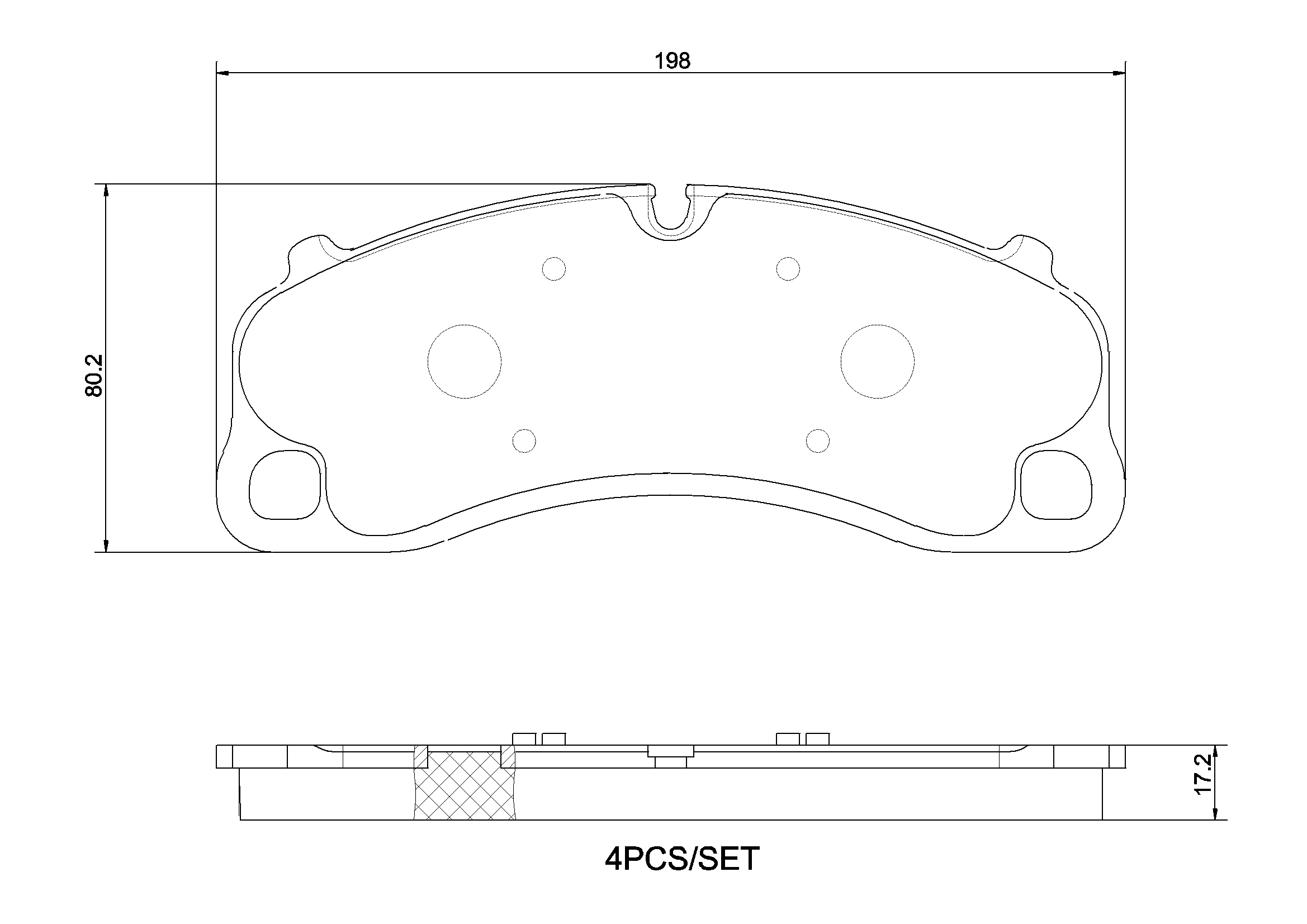 Jeu de 4 plaquettes de frein BREMBO ref. P 65 048