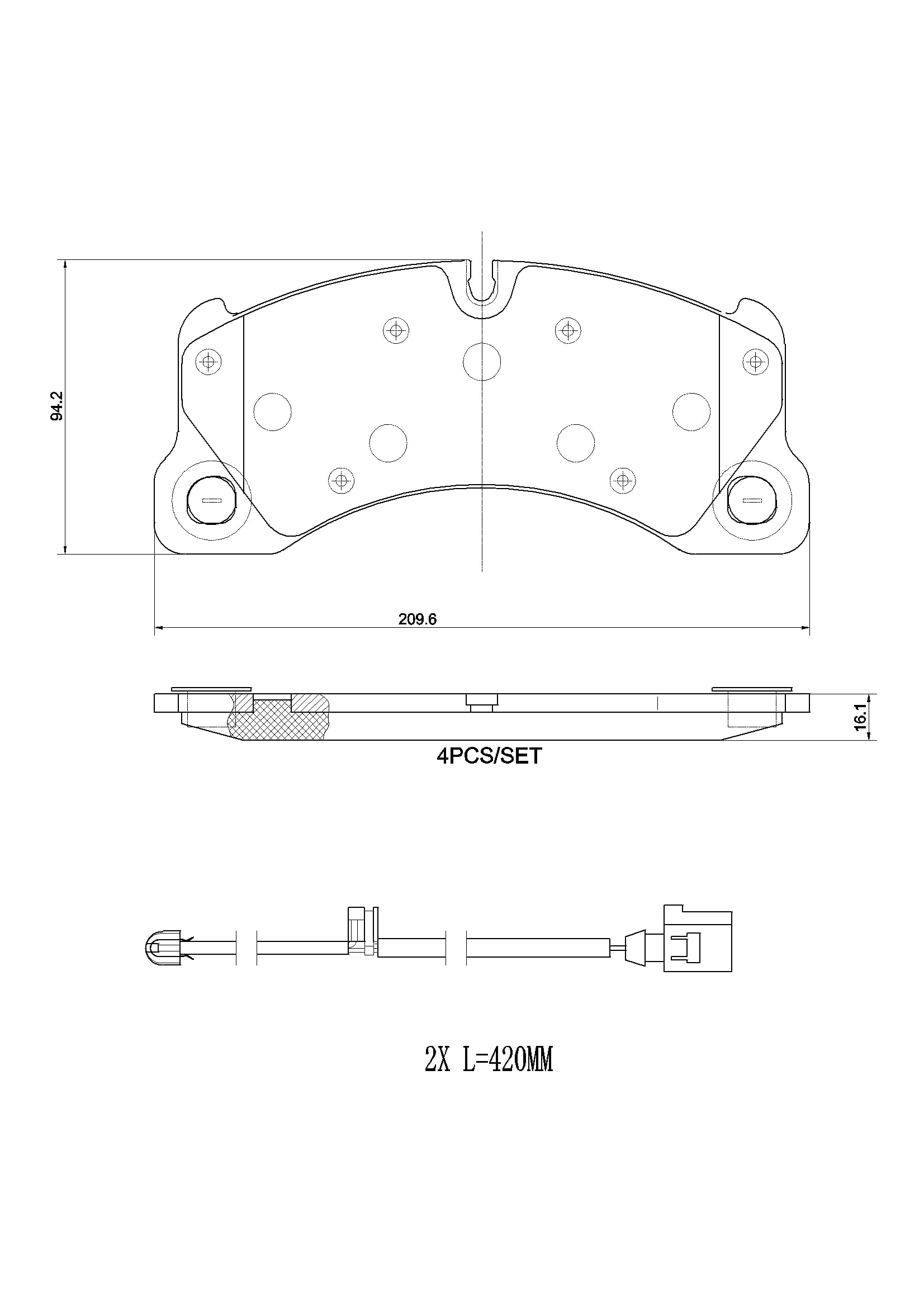 Jogo de 4 pastilhas de travão BREMBO ref. P 65 049