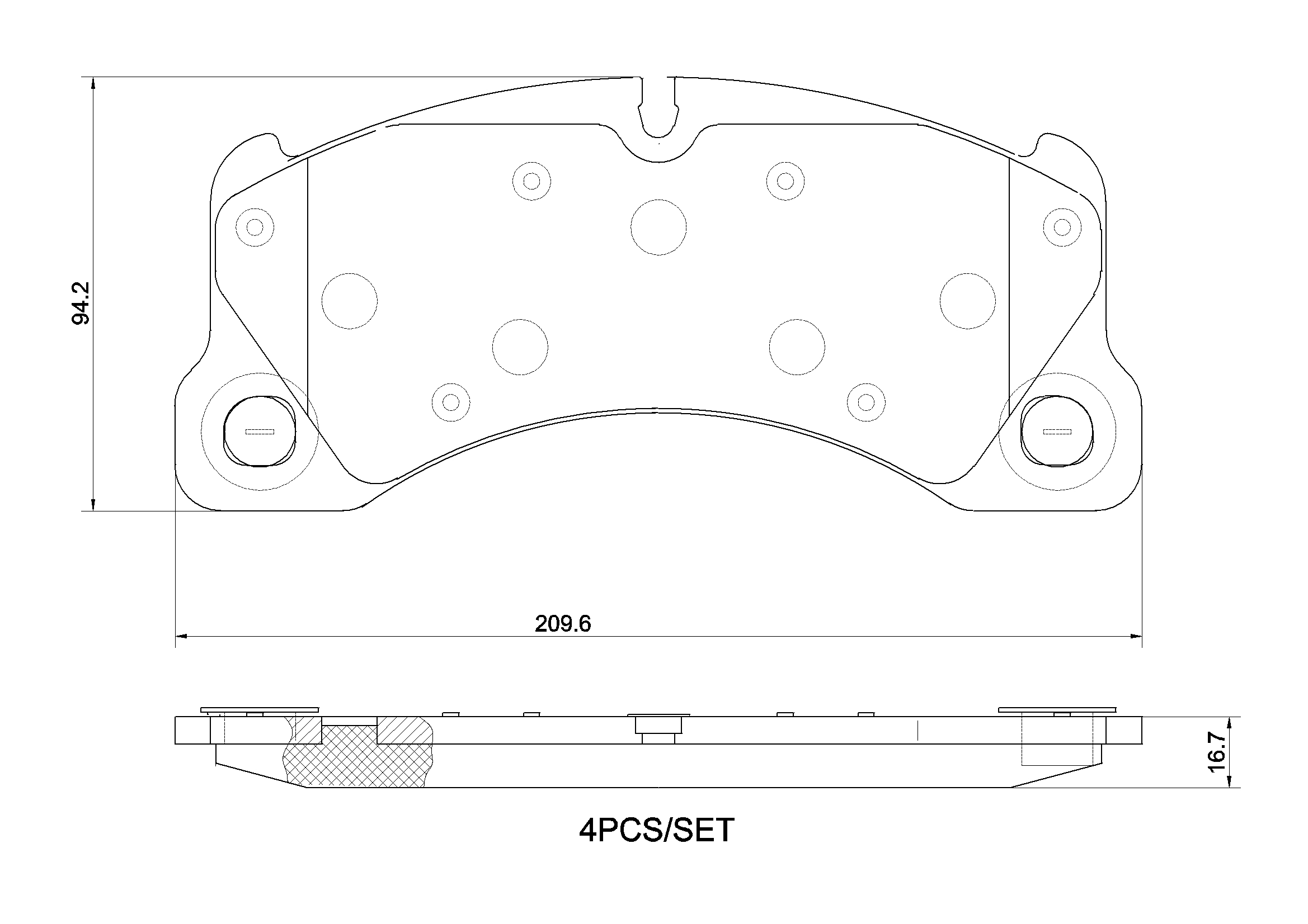 Jogo de 4 pastilhas de travão BREMBO ref. P 65 053