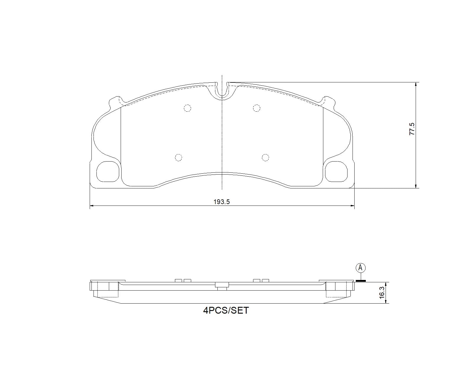Jeu de 4 plaquettes de frein BREMBO P 65 059