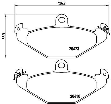 Jogo de 4 pastilhas de travão BREMBO ref. P 68 017