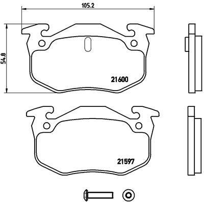 Jeu de 4 plaquettes de frein BREMBO ref. P 68 018