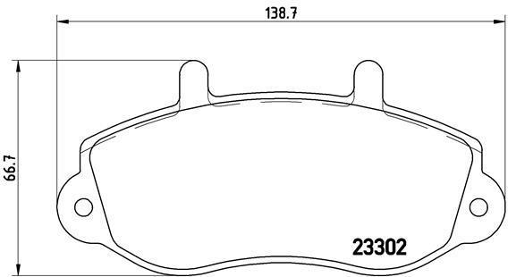 Jogo de 4 pastilhas de travão BREMBO ref. P 68 025