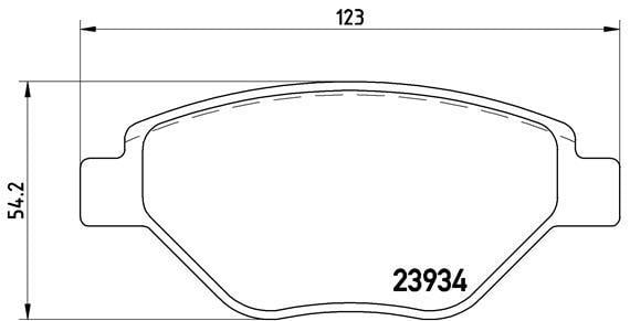 Jogo de 4 pastilhas de travão BREMBO ref. P 68 031