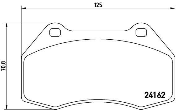 Jeu de 4 plaquettes de frein BREMBO ref. P 68 036