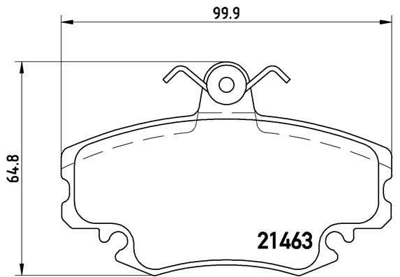 Jogo de 4 pastilhas de travão BREMBO ref. P 68 038