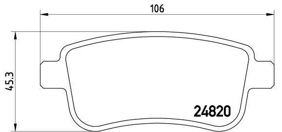 Jogo de 4 pastilhas de travão BREMBO ref. P 68 054