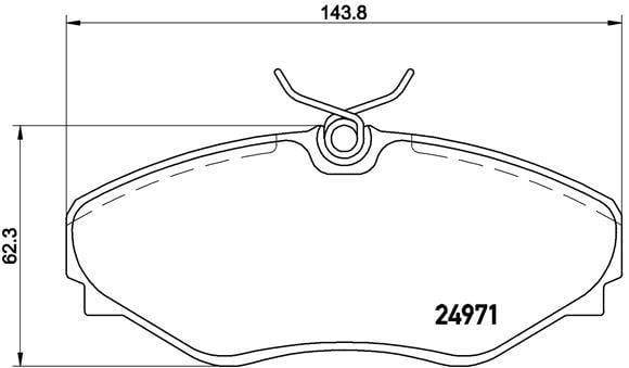 Jogo de 4 pastilhas de travão BREMBO ref. P 68 055