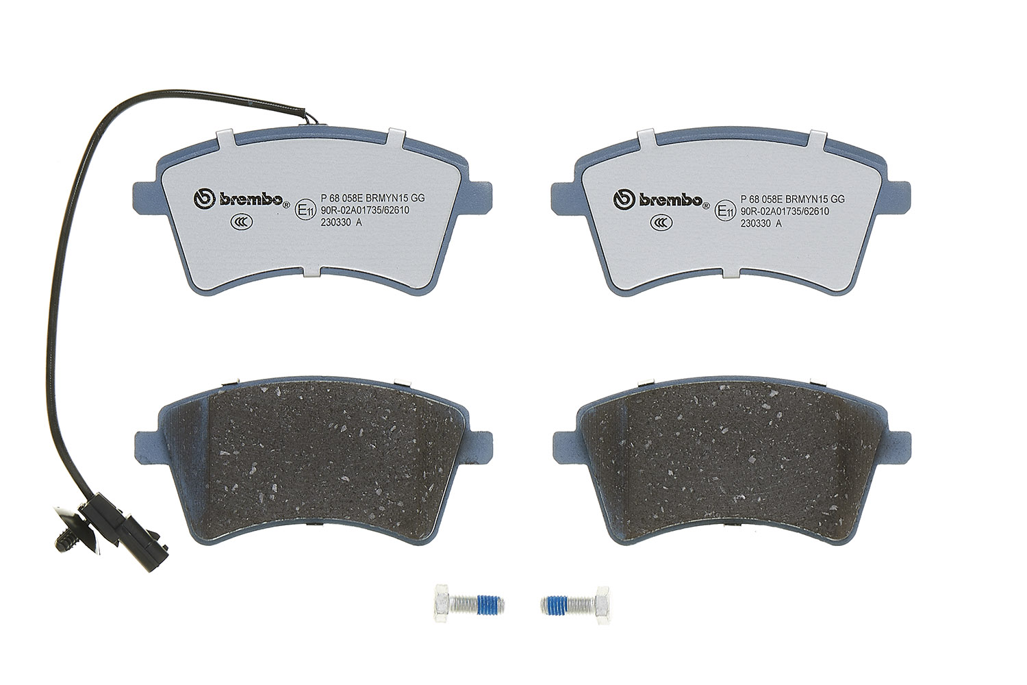 Jeu de 4 plaquettes de frein BREMBO ref. P 68 058E