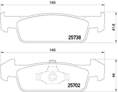 Jeu de 4 plaquettes de frein BREMBO ref. P 68 060