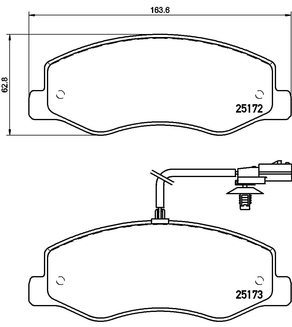 Jogo de 4 pastilhas de travão BREMBO ref. P 68 061G