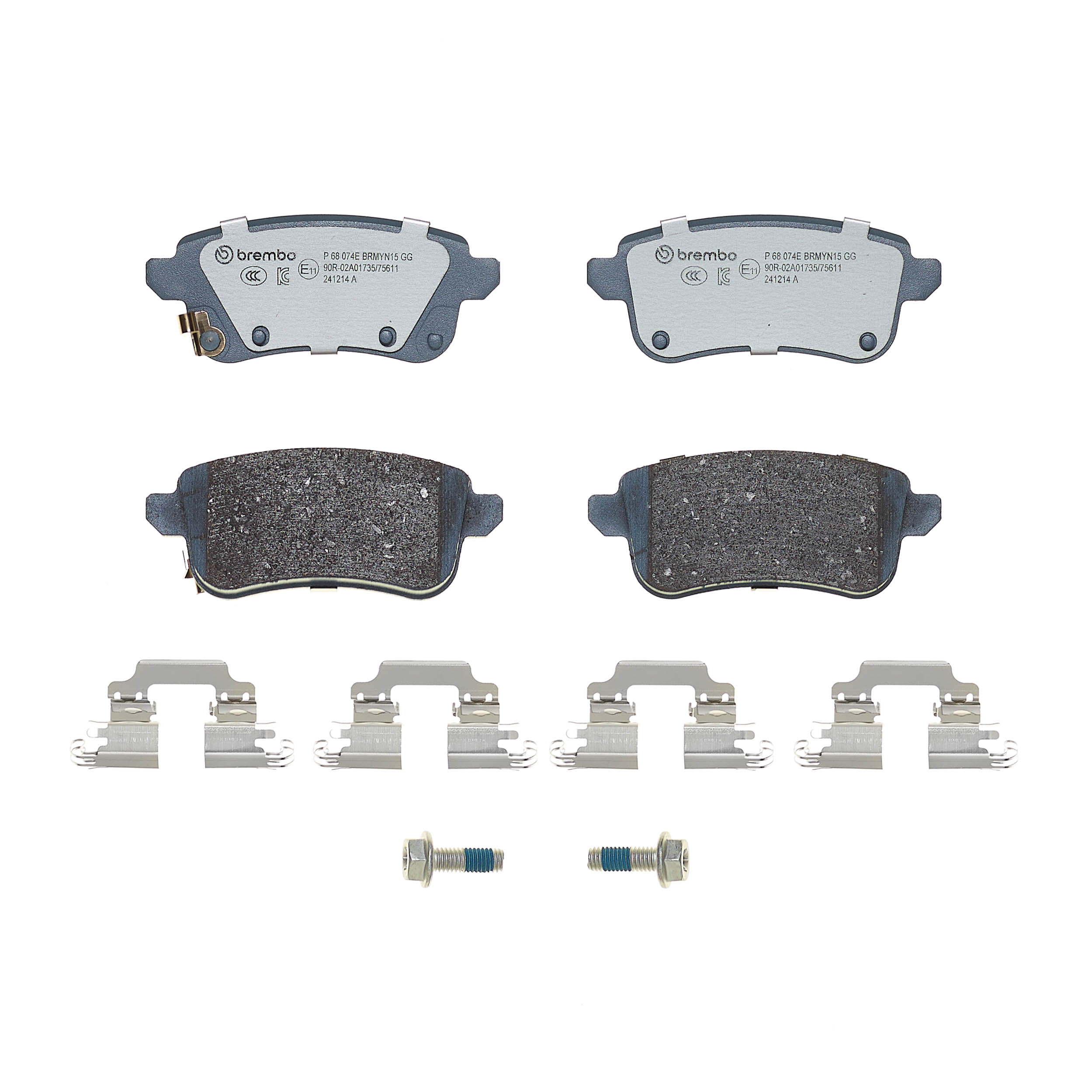 Jeu de 4 plaquettes de frein BREMBO ref. P 68 074E