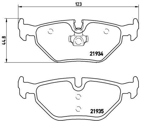 Jogo de 4 pastilhas de travão BREMBO ref. P 71 006