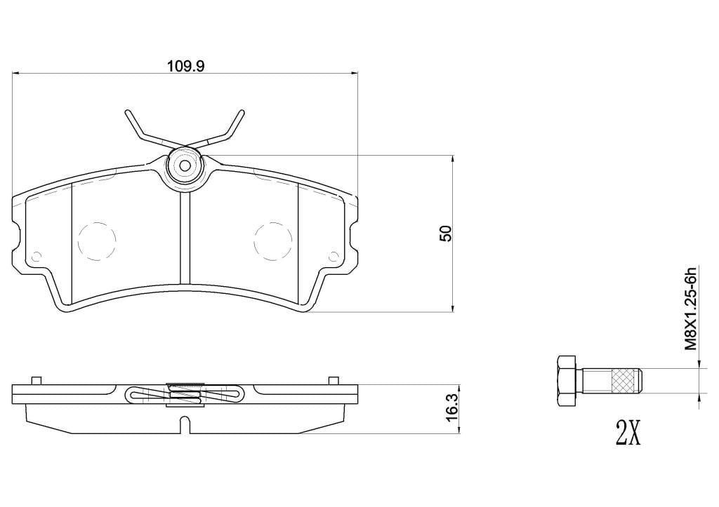 Jogo de 4 pastilhas de travão BREMBO ref. P 72 001