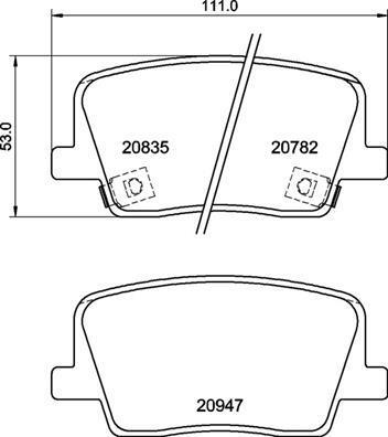 Jogo de 4 pastilhas de travão BREMBO ref. P 77 003