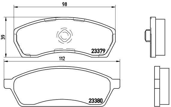 Jogo de 4 pastilhas de travão BREMBO ref. P 78 008