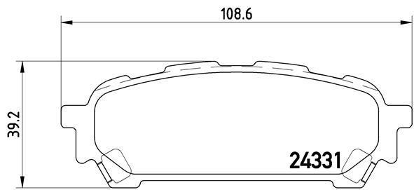 Jogo de 4 pastilhas de travão BREMBO ref. P 78 014