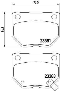 Jogo de 4 pastilhas de travão BREMBO ref. P 78 016
