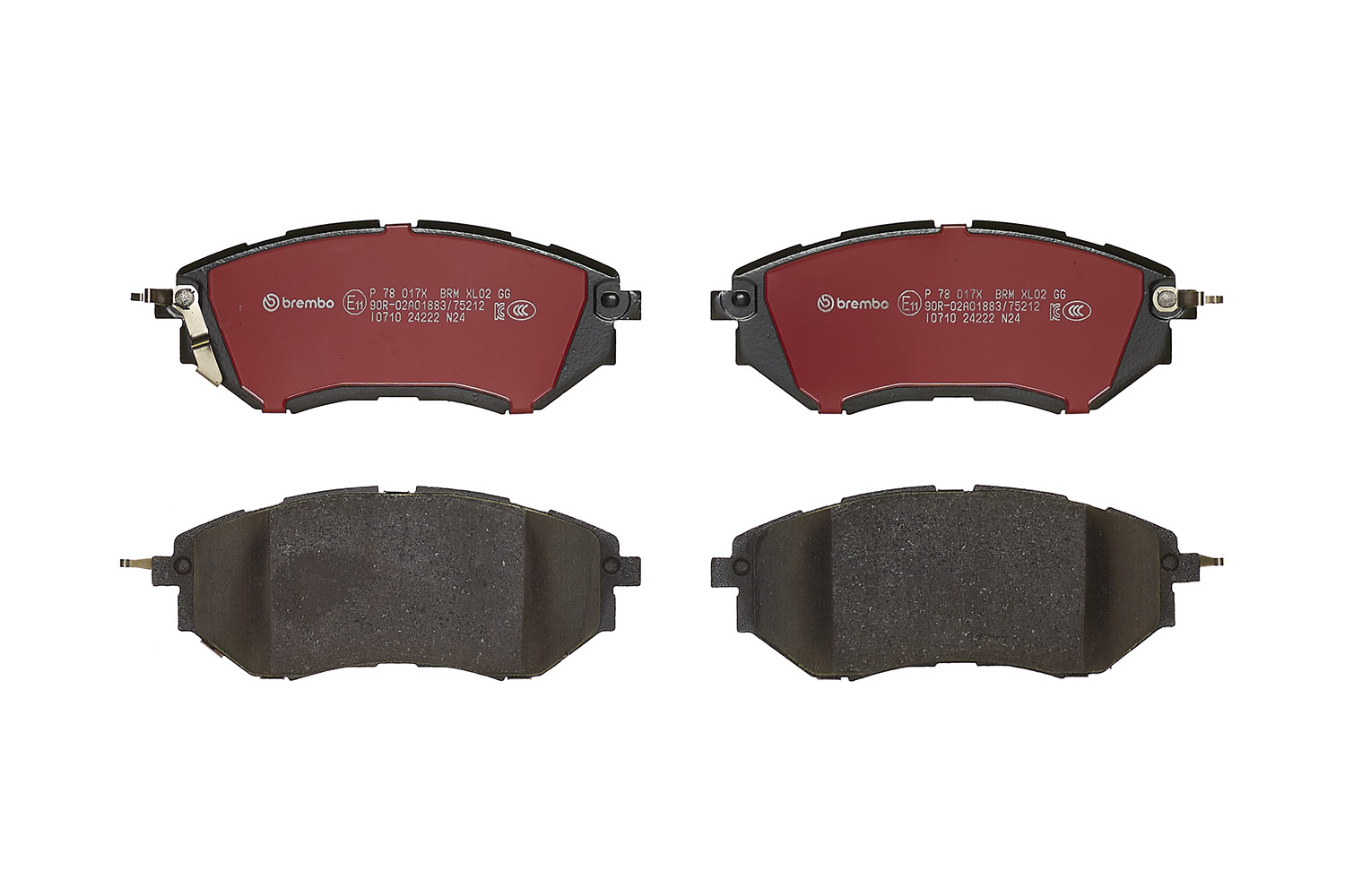 Jogo de 4 pastilhas de travão BREMBO ref. P 78 017X