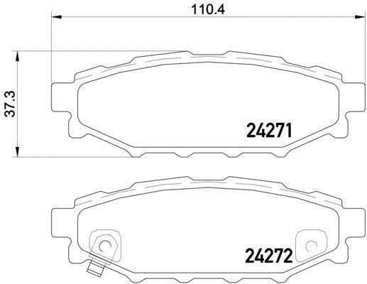 Jogo de 4 pastilhas de travão BREMBO ref. P 78 020