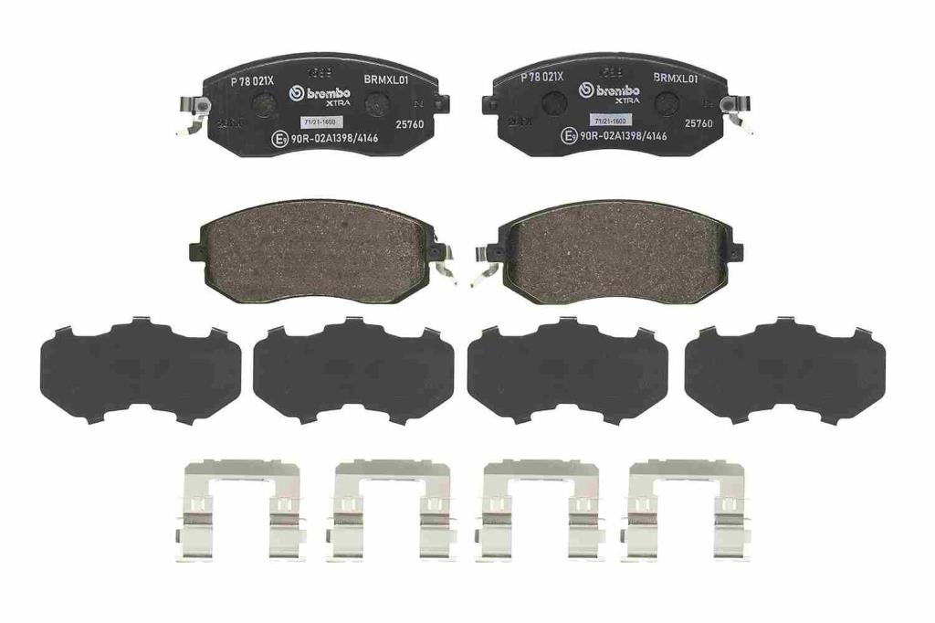 Jogo de 4 pastilhas de travão BREMBO ref. P 78 021X
