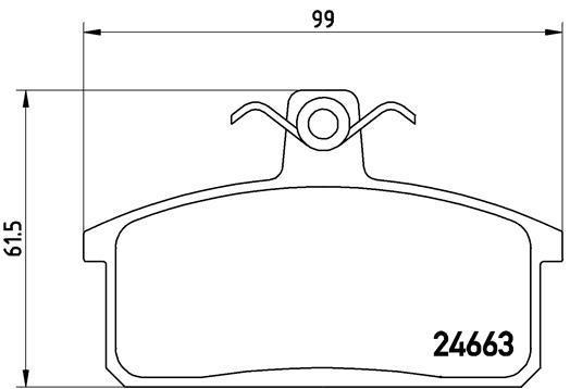 Jogo de 4 pastilhas de travão BREMBO ref. P 79 007