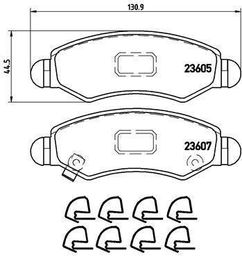 Jeu de 4 plaquettes de frein BREMBO ref. P 79 015